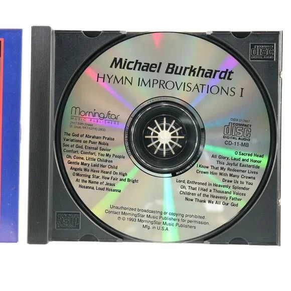 Michael Burkhardt Hymn Improvisations 1, Organ (CD, 1993, MorningStar) CD-11-MB